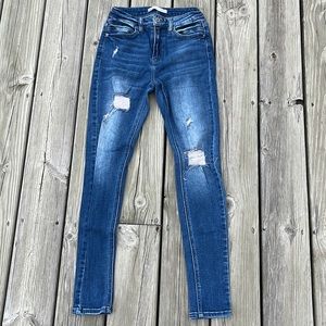 Kancan High Rise Destructed Skinny Jean